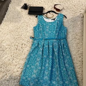 Teal Lace Dress